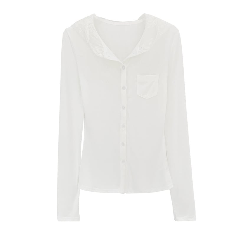 Cardigan tricot cu glugă, patchwork din dantelă franțuzească, pentru femei, mărime mică, stil 2025, protecție solară, top răcoros