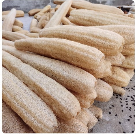 Burete natural din luffa cu pulpă pentru vase și tigăi