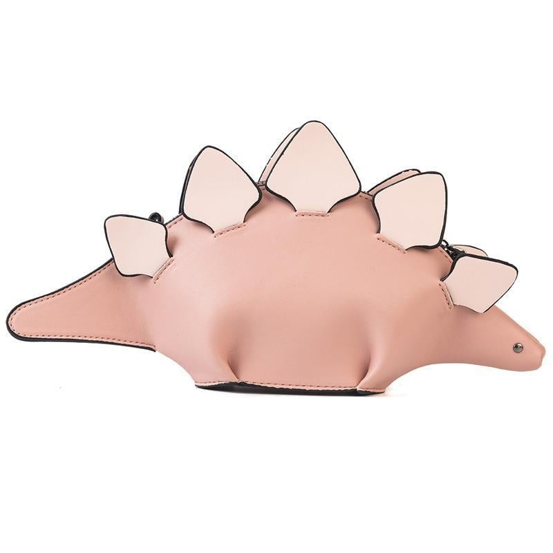 Geantă mică din PU, design color-block cu dinozaur, curea de umăr pentru femei, stil modern