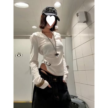 Top cu capuchon din bumbac, stil american, protecție solară, femei, stil gotic, mâneci lungi, croială slim