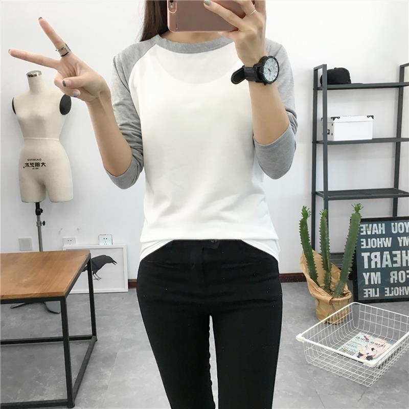 Top tricotat lejer pentru femei cu guler rotund, mâneci lungi, imprimeu geometric
