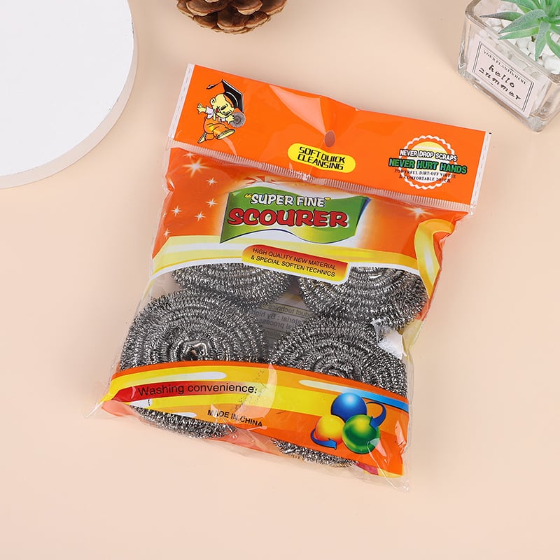 Set de 4 bucăți bile din oțel inoxidabil de 20 g pentru curățarea oalelor