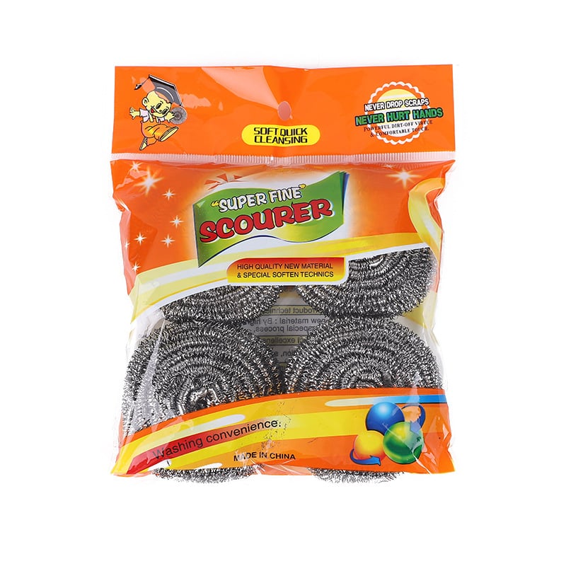 Set de 4 bucăți bile din oțel inoxidabil de 20 g pentru curățarea oalelor