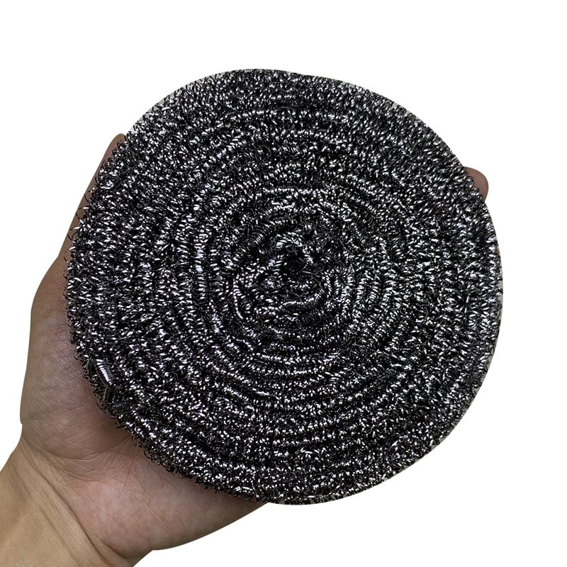 Bilă de curățare din sârmă de oțel inoxidabil, extra mare, 60 g, ambalaj individual, instrument de curățat bucătăria pentru oale și vase, oțel inoxidabil 410
