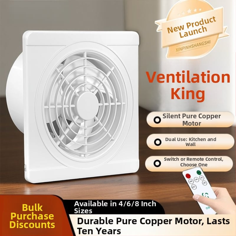 Ventilator za ventilaciju kupaonice i kuhinje, zidni ispušni ventilator, snažan i tih
