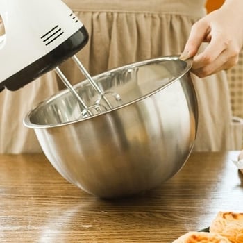 Vas din oțel inoxidabil 304, grad alimentar, pentru bucătărie – gătit, coacere, bătut ouă, cremă și frământat aluat