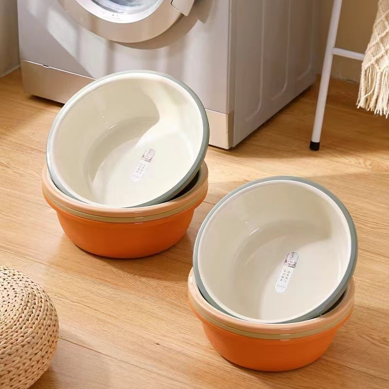 Bazine din plastic multicolore, groase, pentru uz casnic — spălarea feței, baie la picioare, spălarea rufelor, pentru elevi și copii