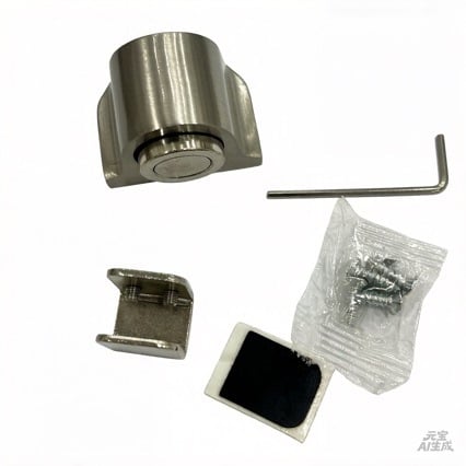 Opritor magnetic pentru ușa de sticlă, pentru sticlă de 10–12 mm, aliaj de aluminiu, montaj cu șuruburi, anti-coliziune, stil modern minimalist, Yihongxin Hardware