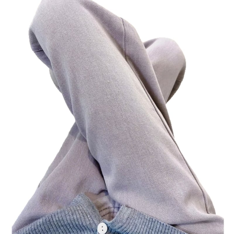 Blugi femei roz prăfuit, talie înaltă, croială dreaptă și wide-leg, stil coreean, model nou 2025
