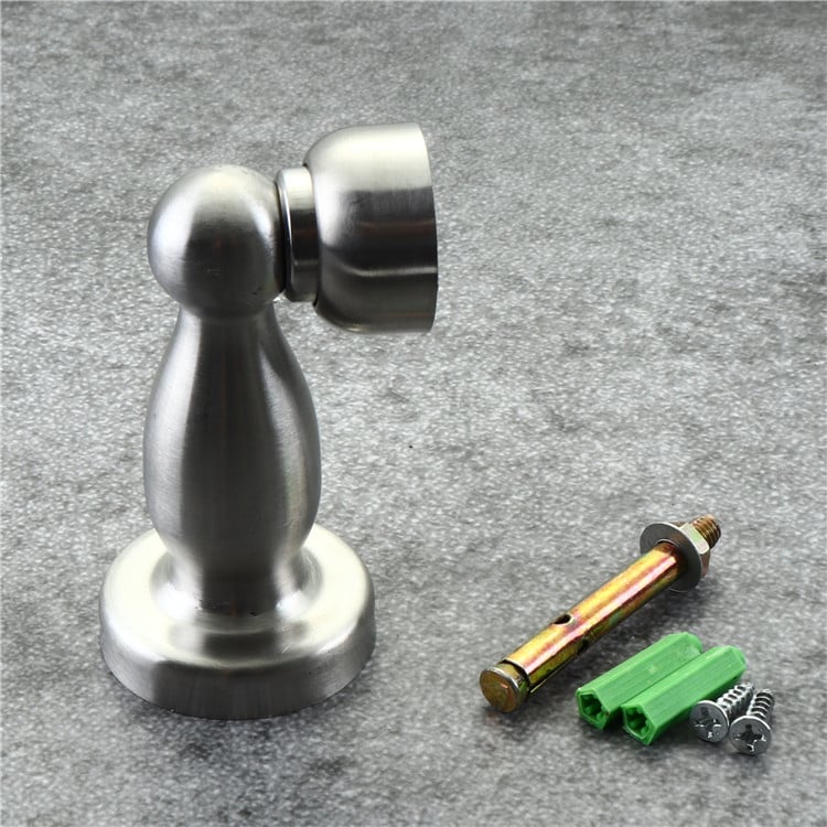 Stopper magnetic pentru ușă din oțel inoxidabil 304, magnet încorporat, montaj pe perete, pentru interior