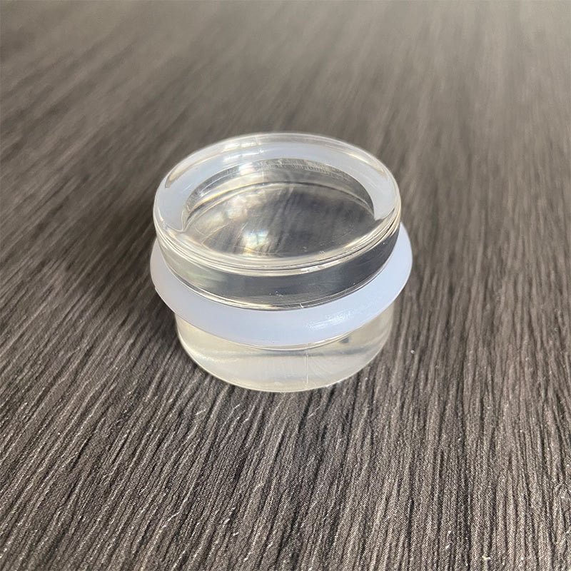 Stopper cilindric pentru uși din acrilic transparent, montat pe podea, fără găuri, silențios și protecție la coliziuni