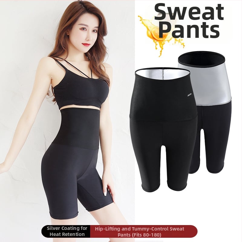 Pantaloni capri pentru femei, talie înaltă, modelare corp, transpirație intensificată, subțierea taliei și ridicarea feselor, pentru sport, alergare și yoga