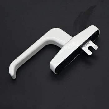 Mâner pentru fereastră din aliaj de aluminiu, alb, în formă de arc, deschidere spre interior, pentru ferestre glisante
