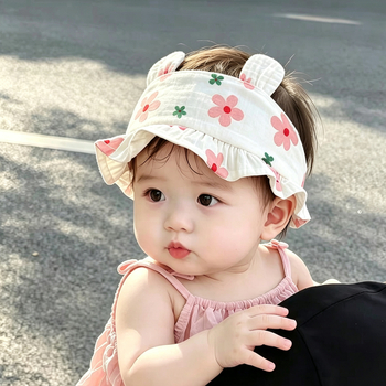 Șapcă de protecție fontanelă pentru nou-născuți, vară subțire, utilizare acasă, 0-3 luni, vârf deschis