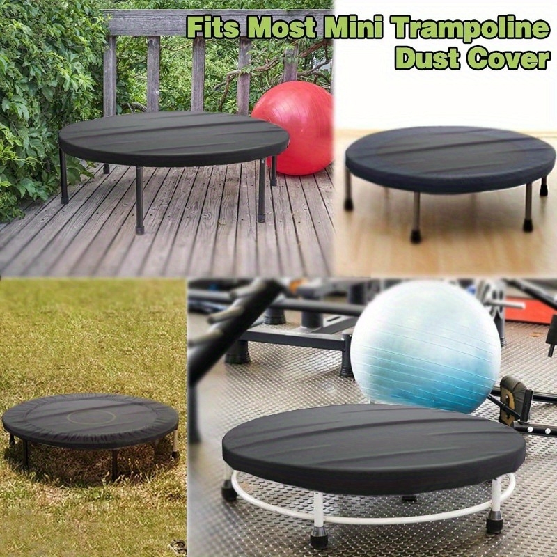 Husă de protecție pentru trambulină de exterior, din țesătură Oxford neagră, impermeabilă
