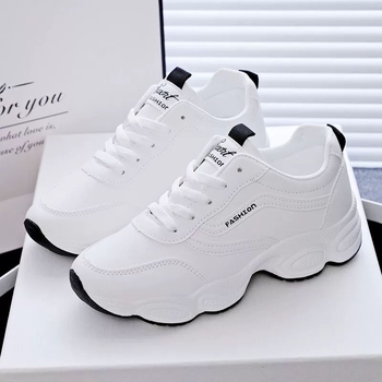 Adidași albi din piele, respirabili, pentru femei, stil coreean de toamnă, pantofi casual cu talpă moale