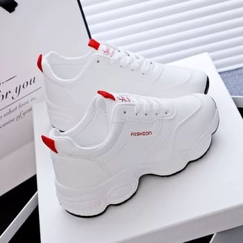 Adidași albi din piele, respirabili, pentru femei, stil coreean de toamnă, pantofi casual cu talpă moale