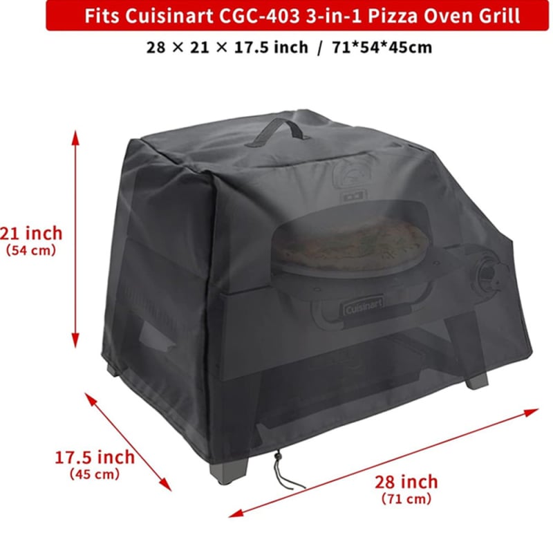 Husa de protecție pentru cuptorul de pizza de curte, 3 în 1, material Oxford 600D, husă de protecție pentru grill exterior