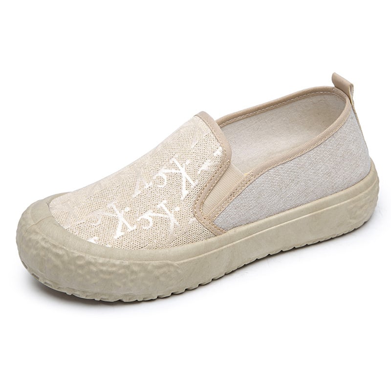Pantofi damă din canvas, loaferi slip-on, talpă moale antiderapantă