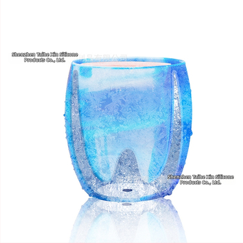 Silikónový pohár na ľad na chladenie piva, rýchly výrobník ľadu, kreatívna silikónová miska na ľad