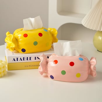 Cutie de șervețele cu design creativ pentru sufragerie, decor pentru masă de dining și masă de cafea, suport pentru telefon din lemn