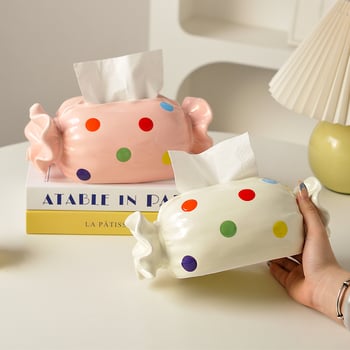 Cutie de șervețele cu design creativ pentru sufragerie, decor pentru masă de dining și masă de cafea, suport pentru telefon din lemn