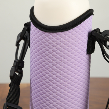 Hőszigetelt pohár tok crossbody-híjjal, vízpalackhoz, nagy kapacitás, univerzális testreszabás