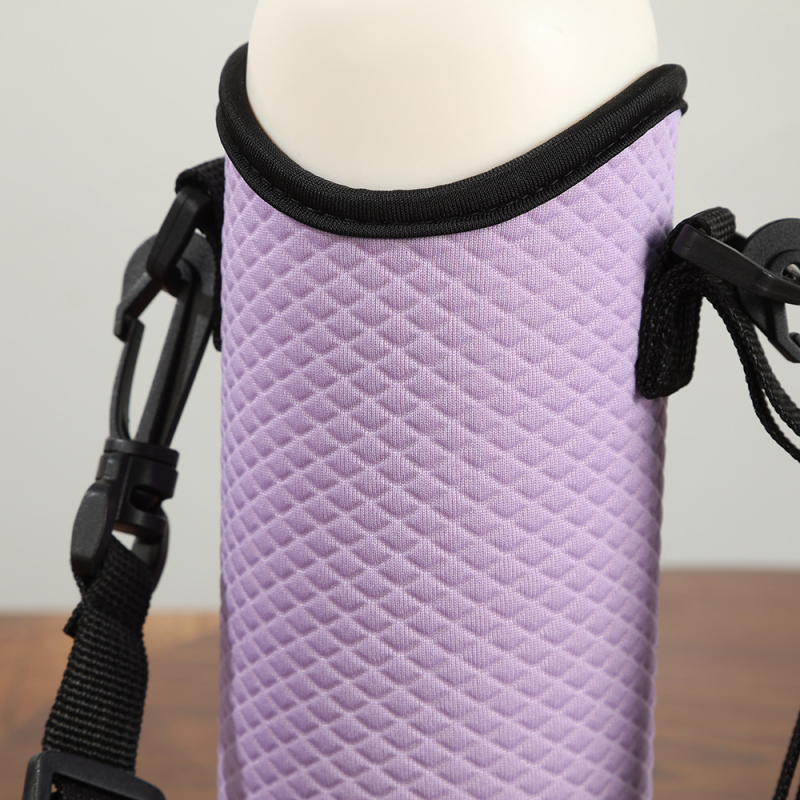Hőszigetelt pohár tok crossbody-híjjal, vízpalackhoz, nagy kapacitás, univerzális testreszabás