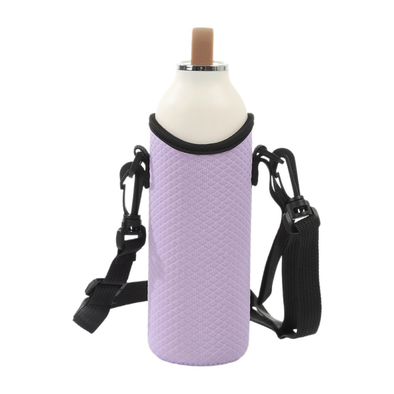 Hőszigetelt pohár tok crossbody-híjjal, vízpalackhoz, nagy kapacitás, univerzális testreszabás