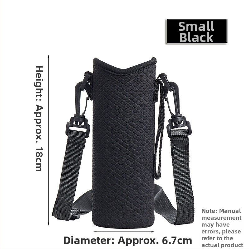 Hőszigetelt pohár tok crossbody-híjjal, vízpalackhoz, nagy kapacitás, univerzális testreszabás