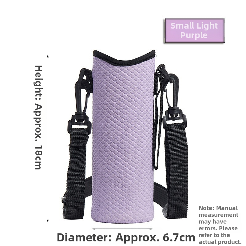 Hőszigetelt pohár tok crossbody-híjjal, vízpalackhoz, nagy kapacitás, univerzális testreszabás