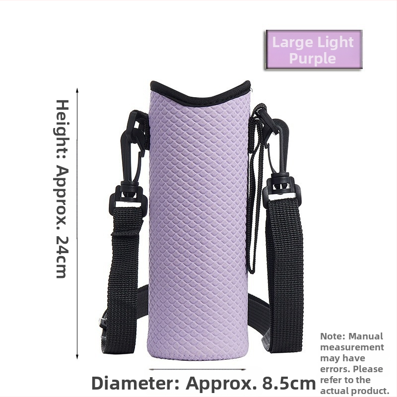 Hőszigetelt pohár tok crossbody-híjjal, vízpalackhoz, nagy kapacitás, univerzális testreszabás