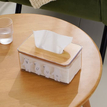 Cutie pentru șervețele cu design urs, modernă și portabilă, pentru sufragerie și bucătărie