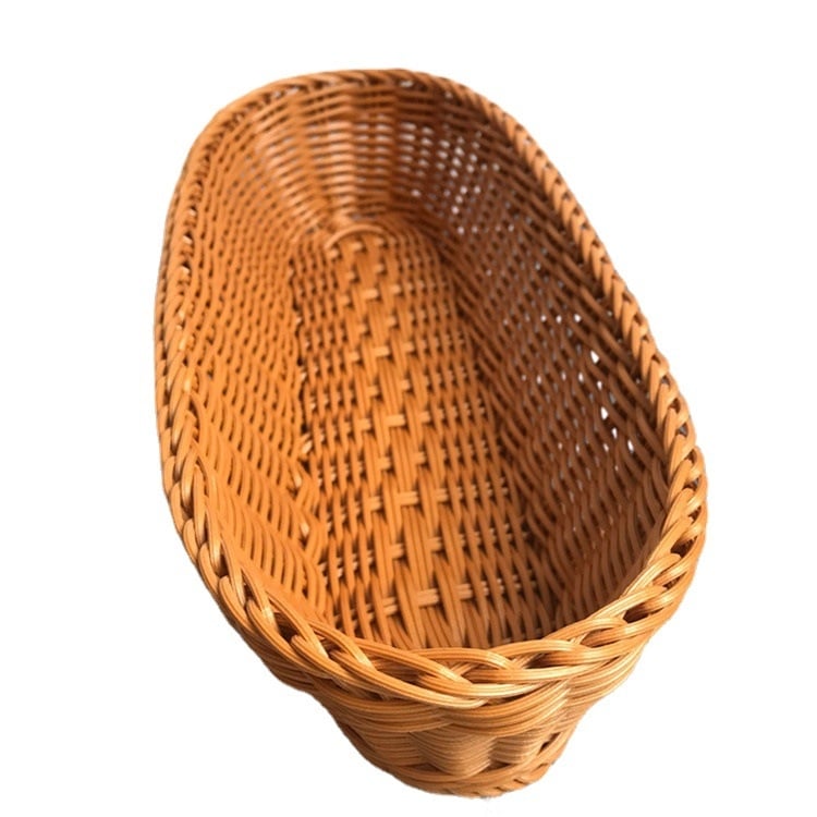 Coș din plastic, în stil rătan, pentru pâine, fructe și legume, depozitare și expunere în bucătărie
