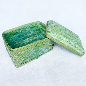 Coș cadou din bambus pentru Mooncake, cu imprimare a siglei