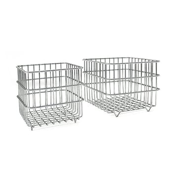 Cos de depozitare din plasă metalică pentru birou — organizator modern minimalist pentru rechizite, machiaj și accesorii mici