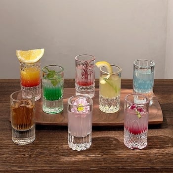 Pahar mic gravat cu diamant pentru băuturi spirtoase și vin, uz casnic, 1–100 ml