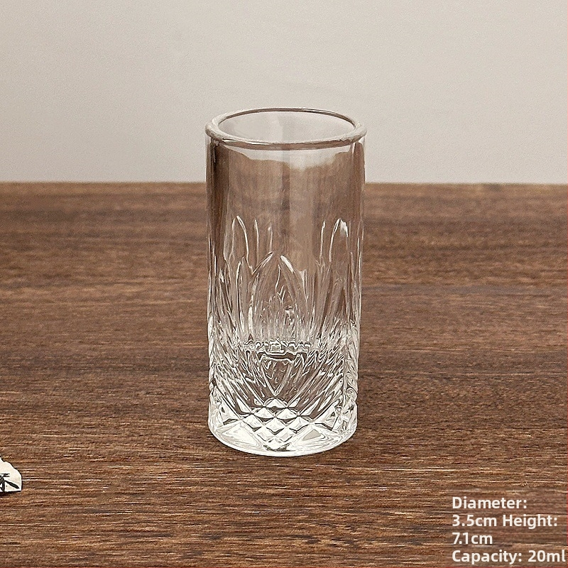 Malý pohár na liehoviny a víno s diamantovým gravírovaním, kompaktný pohár na whisky a víno pre domáce použitie, objem 1–100 ml
