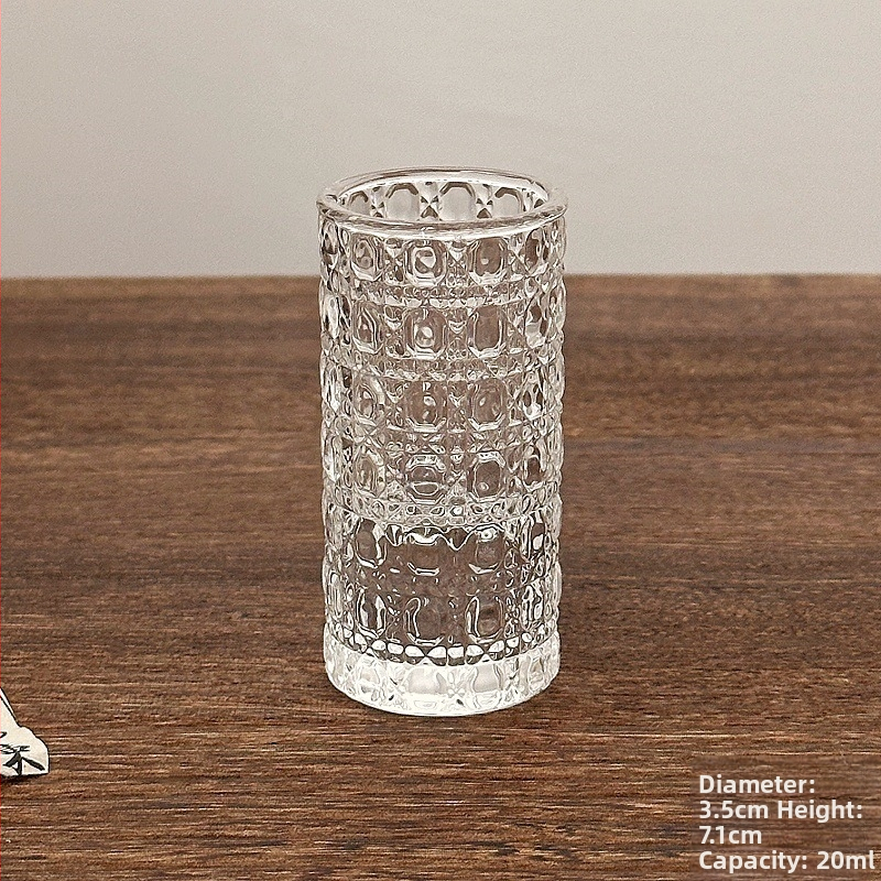 Malý pohár na liehoviny a víno s diamantovým gravírovaním, kompaktný pohár na whisky a víno pre domáce použitie, objem 1–100 ml