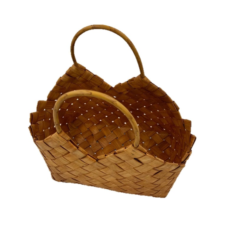 Noul stil chinezesc, coș de mână împletit din bucăți de lemn, lucrat manual, pentru ambalarea cadourilor Mooncakes și Zongzi