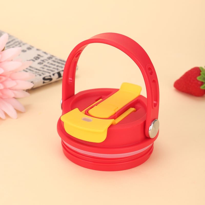 Capac ceramic izolat pentru cană Lily of the Valley, cu pai, etanș, fără scurgeri, pentru două băuturi, mare capacitate