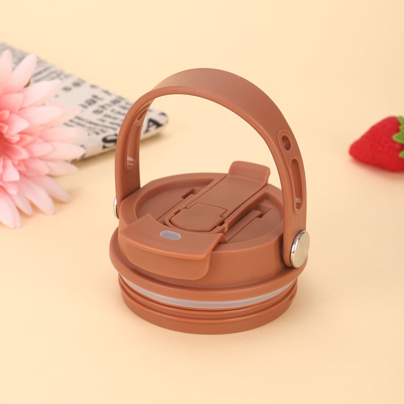 Capac ceramic izolat pentru cană Lily of the Valley, cu pai, etanș, fără scurgeri, pentru două băuturi, mare capacitate
