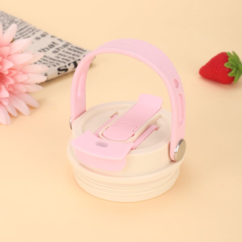 Capac ceramic izolat pentru cană Lily of the Valley, cu pai, etanș, fără scurgeri, pentru două băuturi, mare capacitate