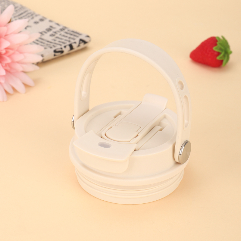Capac ceramic izolat pentru cană Lily of the Valley, cu pai, etanș, fără scurgeri, pentru două băuturi, mare capacitate