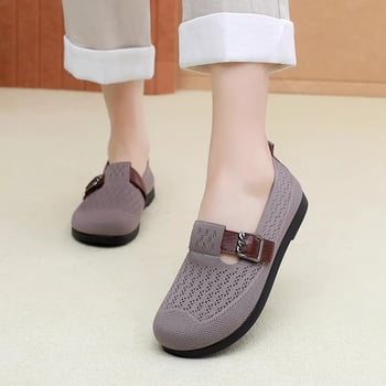 Pantofi dama din plasă, slip-on, pentru vară, ușori și comozi pentru purtare zilnică