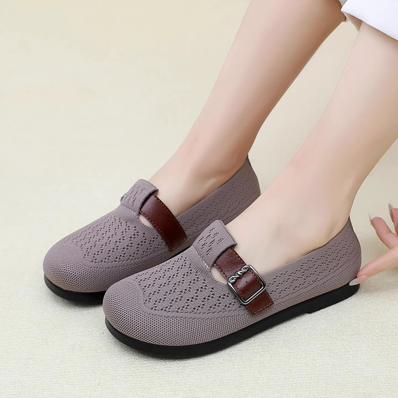 Pantofi dama din plasă, slip-on, pentru vară, ușori și comozi pentru purtare zilnică