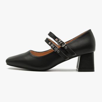 Pantofi Mary Jane cu toc gros, vârf pătrat, talpă PU, anti-derapare, pentru femei