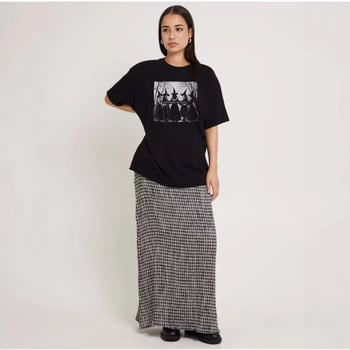 Tricou oversized din bumbac 100% cu mânecă scurtă, vară, stil american, imprimeu retro, design amuzant cu aspect tineresc