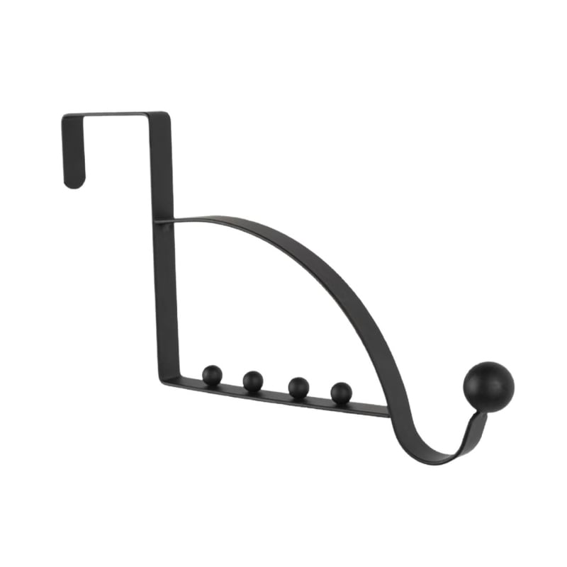 Cuier de ușă din fier, în formă de notă muzicală, pentru haine și pălării; suport de agățat pentru dormitor și balcon, antiderapant