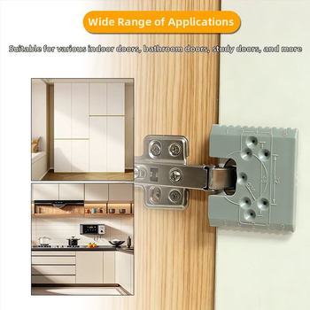 Multifunkčný lokátor otvorov pre pánty dvierok skriniek — montážny upevňovací prvok pre dvere šatníkových skríň a spodných skriniek
